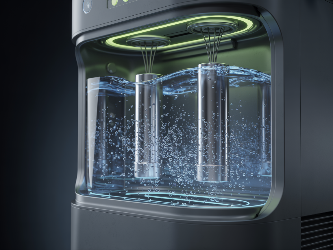 X20 hydrogen electrolysis chamber charging water with molecular hydrogen
